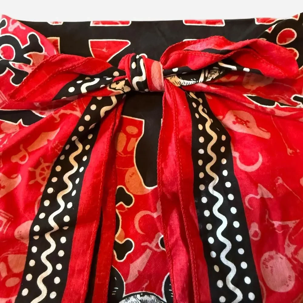 🚢 Disney Cruise Line Pirate Night Bandana Red Mickey Mouse